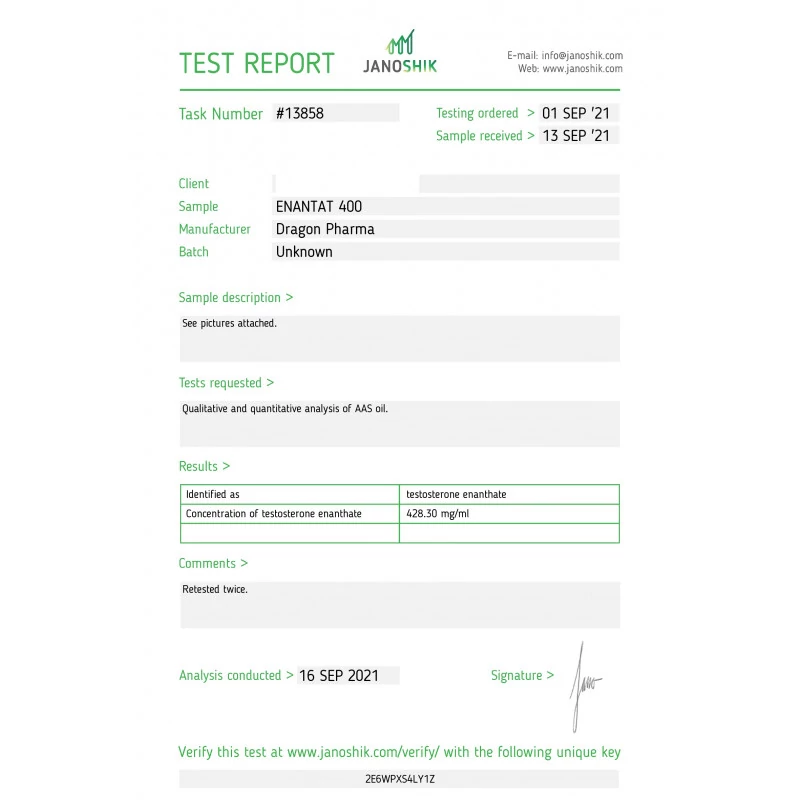 ENANTAT 400 400 mg/ml 10 ml by Dragon Pharma, Europe