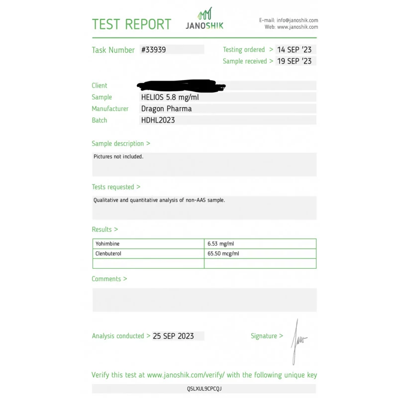 HELIOS 5.8 mg/ml 10 ml by Dragon Pharma, Europe