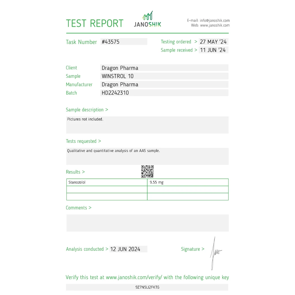 WINSTROL 10 10 mg 100 tabs by Dragon Pharma, Europe