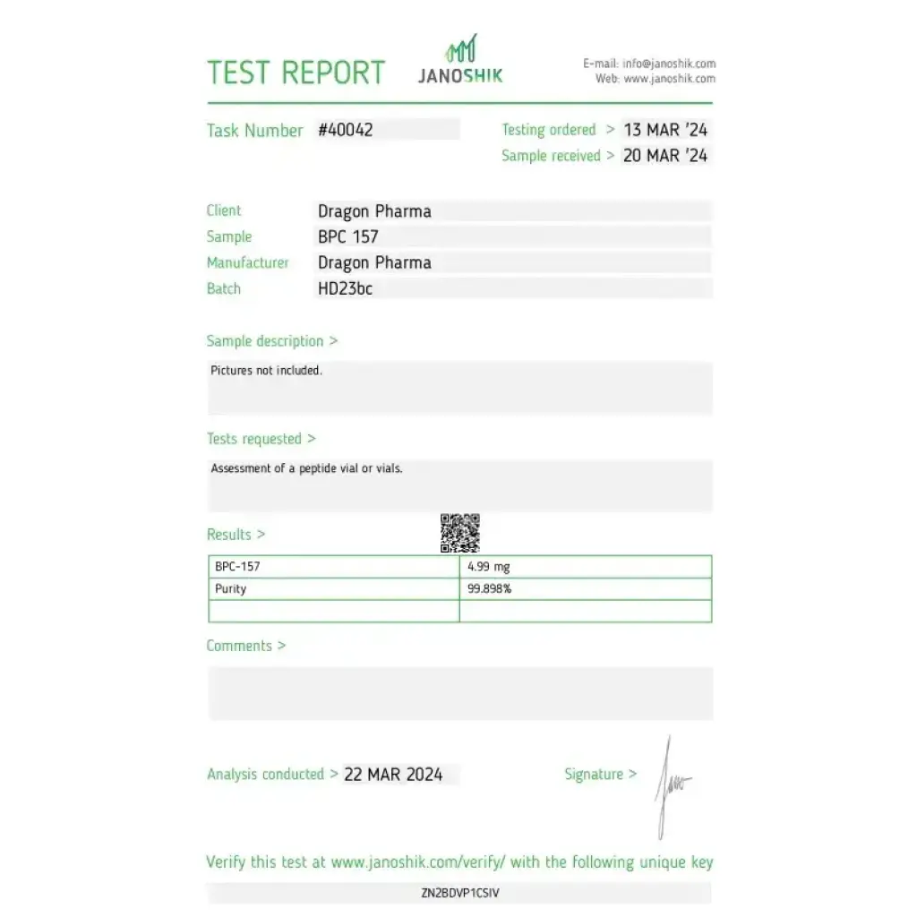 BPC 157 - vial by Dragon Pharma, Europe BPC 157 - vial by Dragon Pharma, Europe