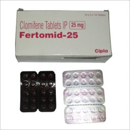 Fertomid 25 mg 25 mg/tab 50 tabs by Cipla, India