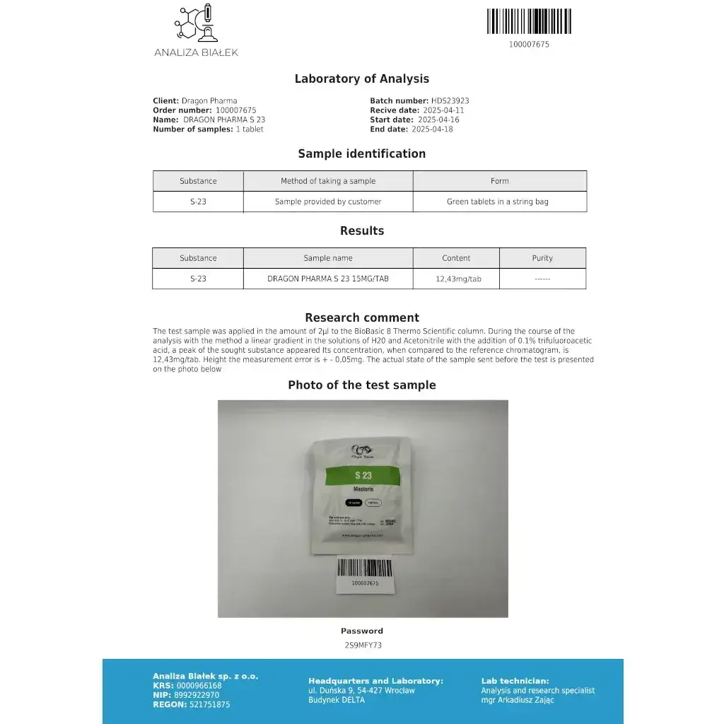 S 23 - 100 tabs by Dragon Pharma, Europe S 23 - 100 tabs by Dragon Pharma, Europe